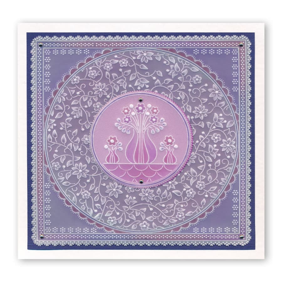 Floral Backgrounds A5 Square Groovi Plate Duo