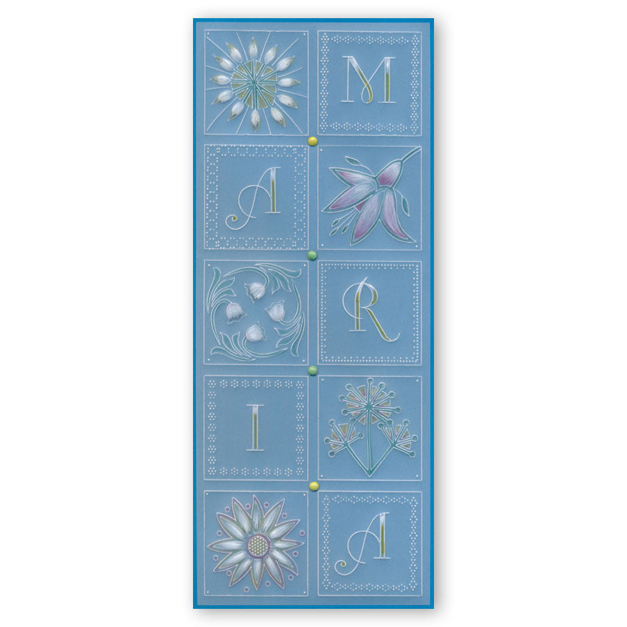 Floral Squares - Fuchsia Groovi Border Plate