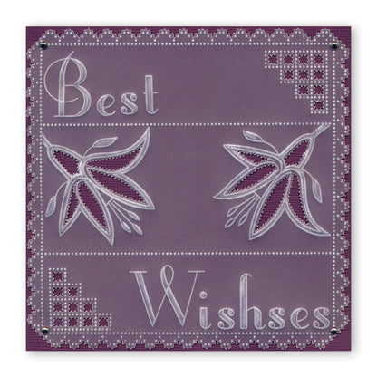 Floral Squares - Fuchsia Groovi Border Plate