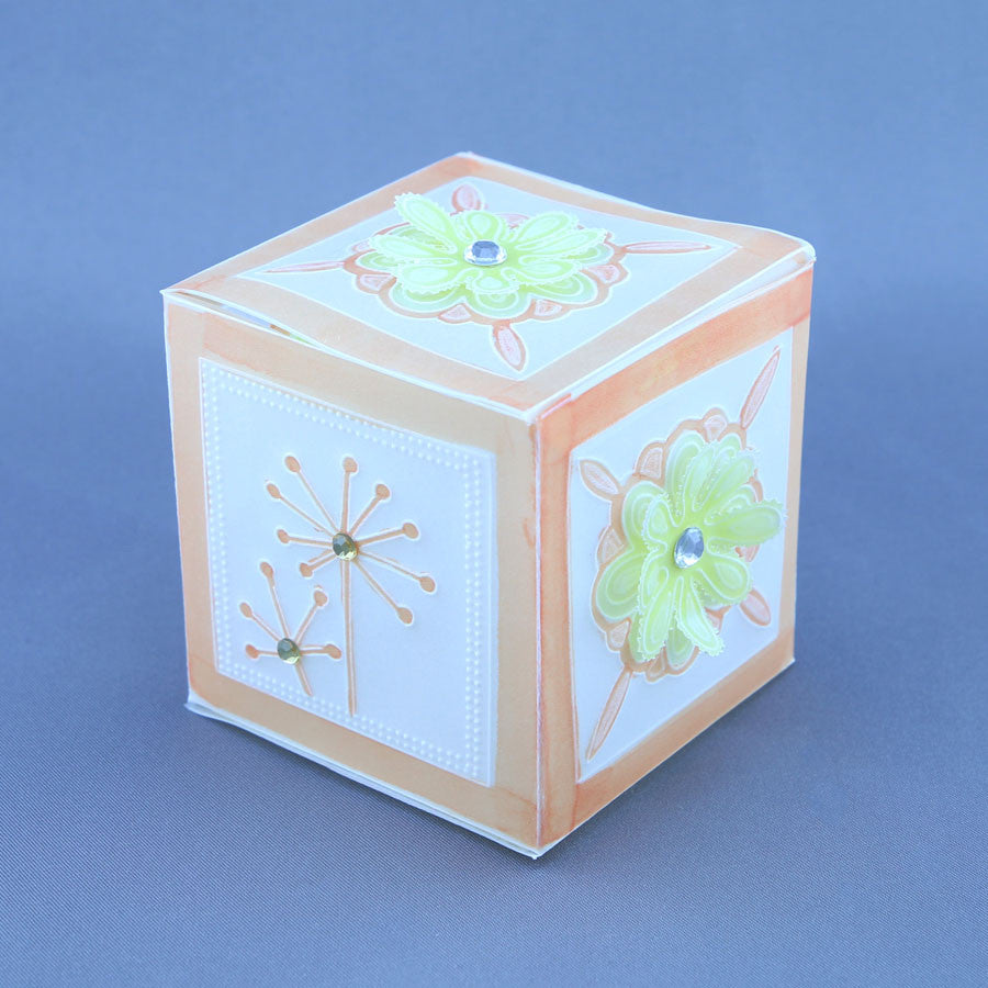 Floral Squares - Fuchsia Groovi Border Plate