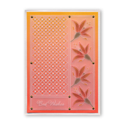 Floral Squares - Fuchsia Groovi Border Plate