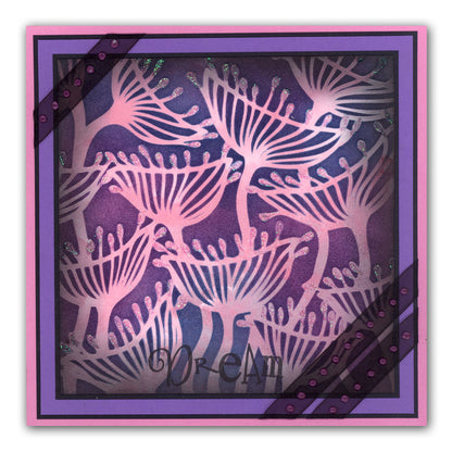 Flower Heads 7" x 7" Stencil Collection