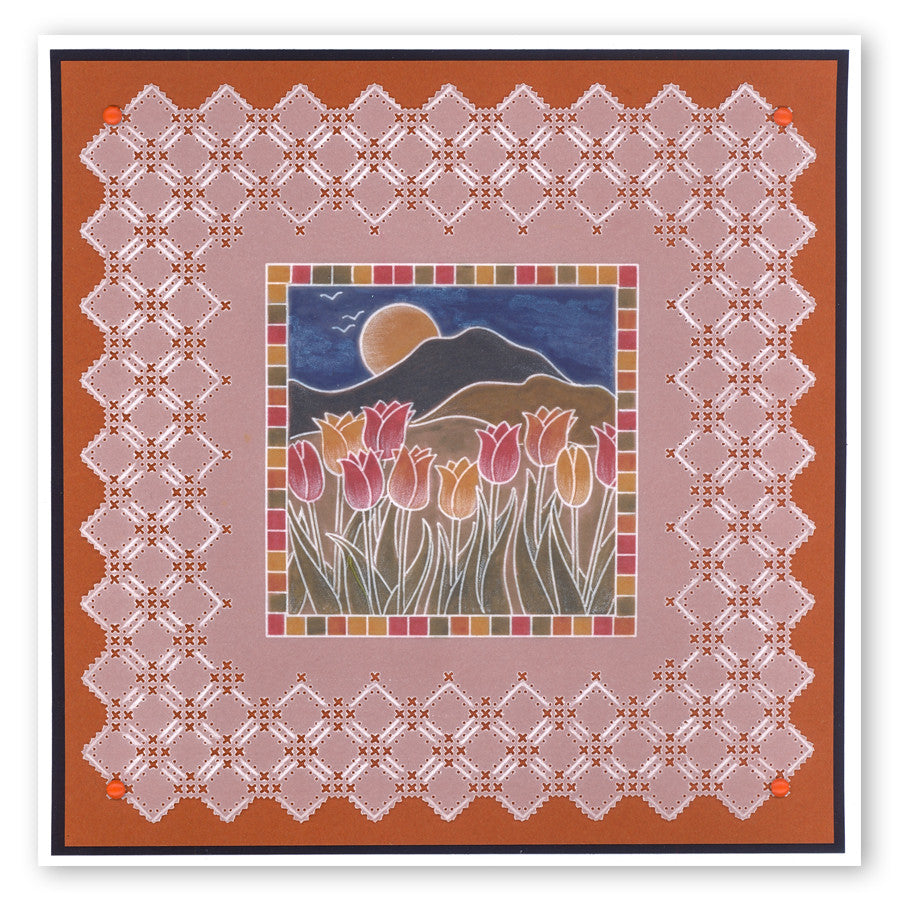 Flowers & Vases A6 Square Groovi Baby Plate Set