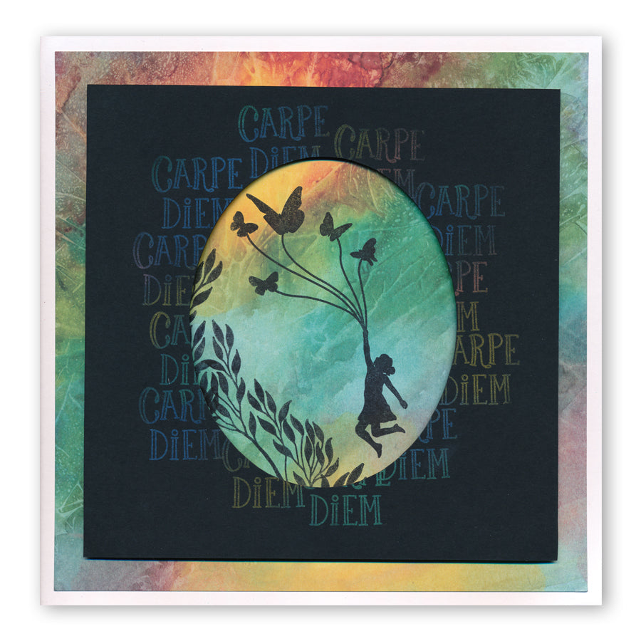 Flutterby Carpe Diem A5 Square Stamp Set