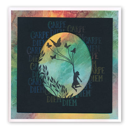 Flutterby Carpe Diem A5 Square Stamp Set