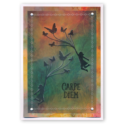 Flutterby Carpe Diem A5 Square Stamp Set