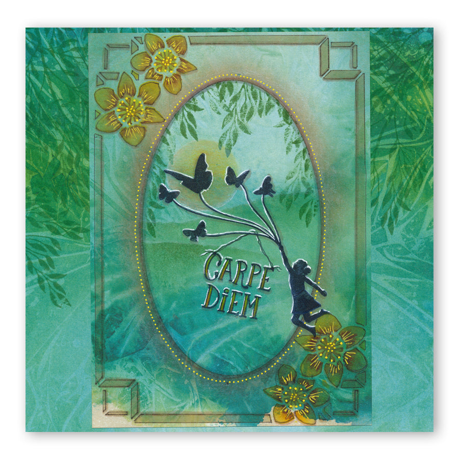 Flutterby Carpe Diem A5 Square Stamp Set