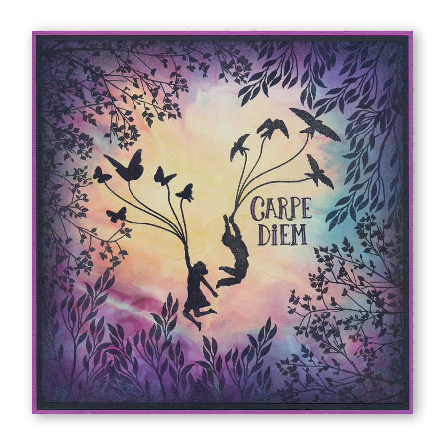 Flutterby Carpe Diem A5 Square Stamp Set