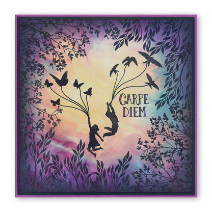 Flutterby Carpe Diem A5 Square Stamp Set
