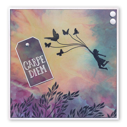 Flutterby Carpe Diem A5 Square Stamp Set