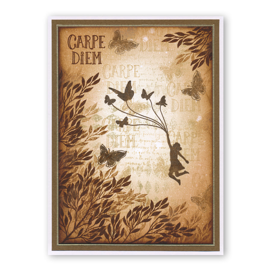 Flutterby Carpe Diem A5 Square Stamp Set