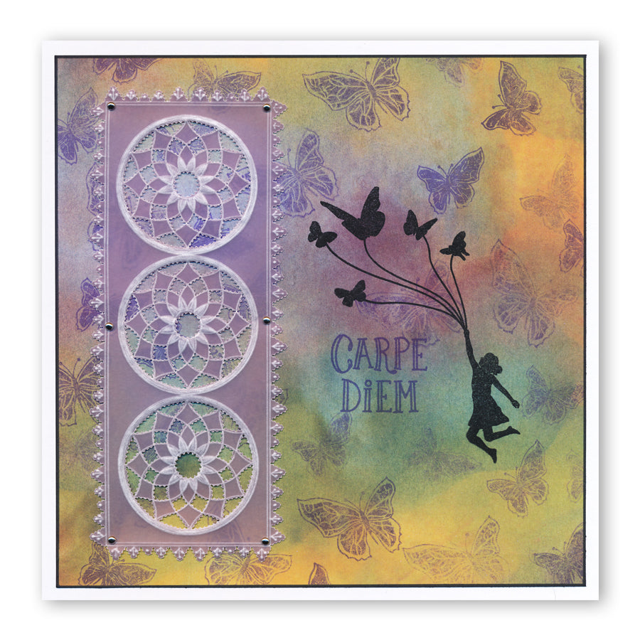 Flutterby Carpe Diem A5 Square Stamp Set