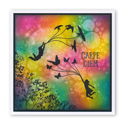 Flutterby Carpe Diem A5 Square Stamp Set