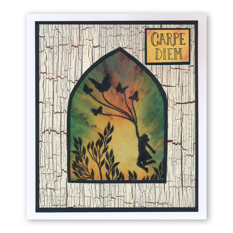 Flutterby Carpe Diem A5 Square Stamp Set