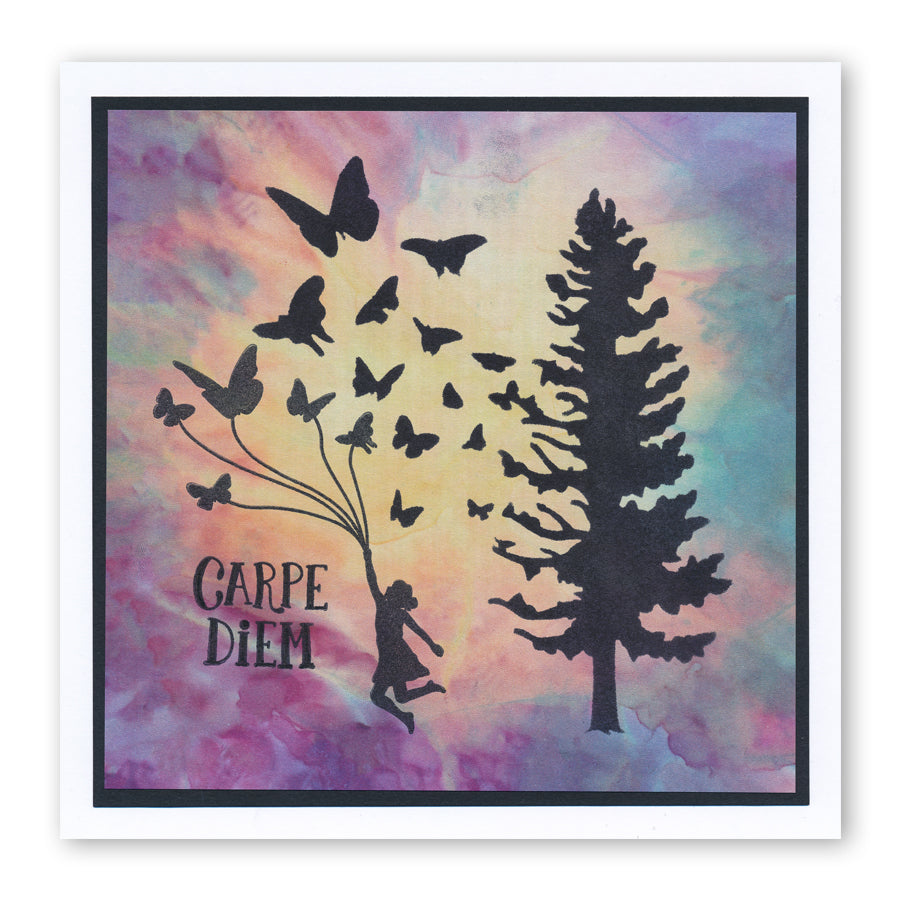 Flutterby Carpe Diem A5 Square Stamp Set