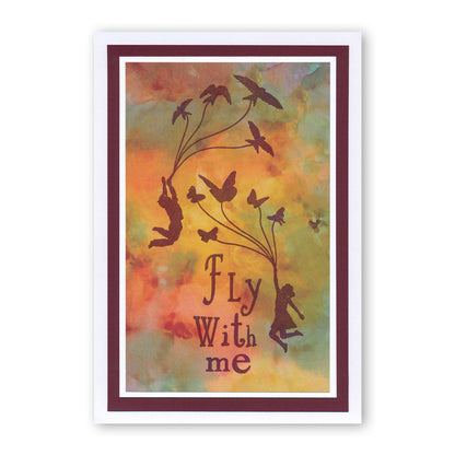 Flutterby Carpe Diem A5 Square Stamp Set