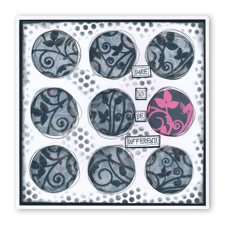 Framework Circles 7" x 7" Stencil