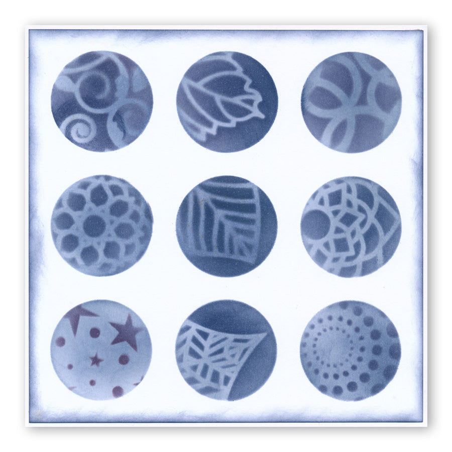 Framework Circles 7" x 7" Stencil