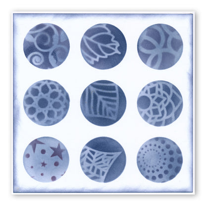 Framework Circles 7" x 7" Stencil