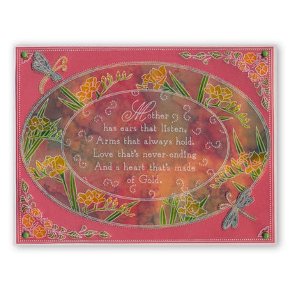 Freesias & Mother Verse A5 Square Groovi Plate