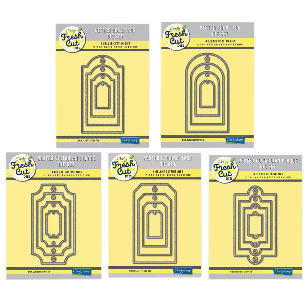 Nested Tags & Plaques Clarity Fresh Cut Dies Collection