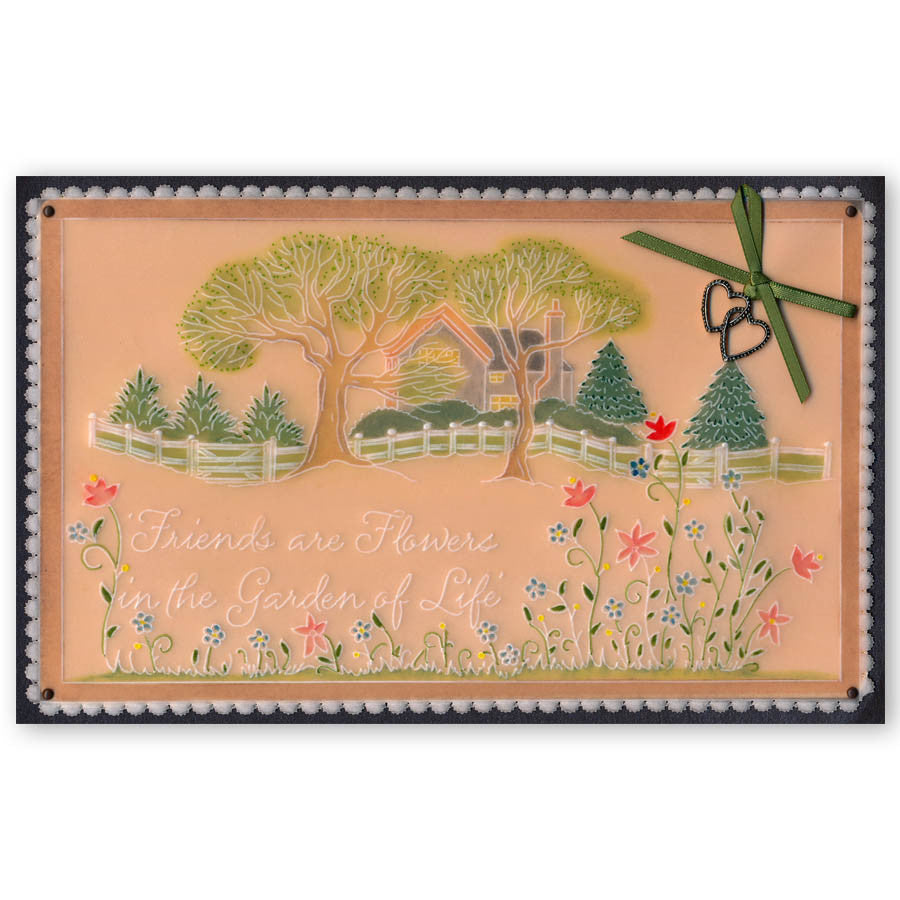 Friends Are Like Flowers A5 Square Groovi Plate