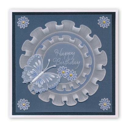 Frilly Square Friends A5 Square Groovi Plate