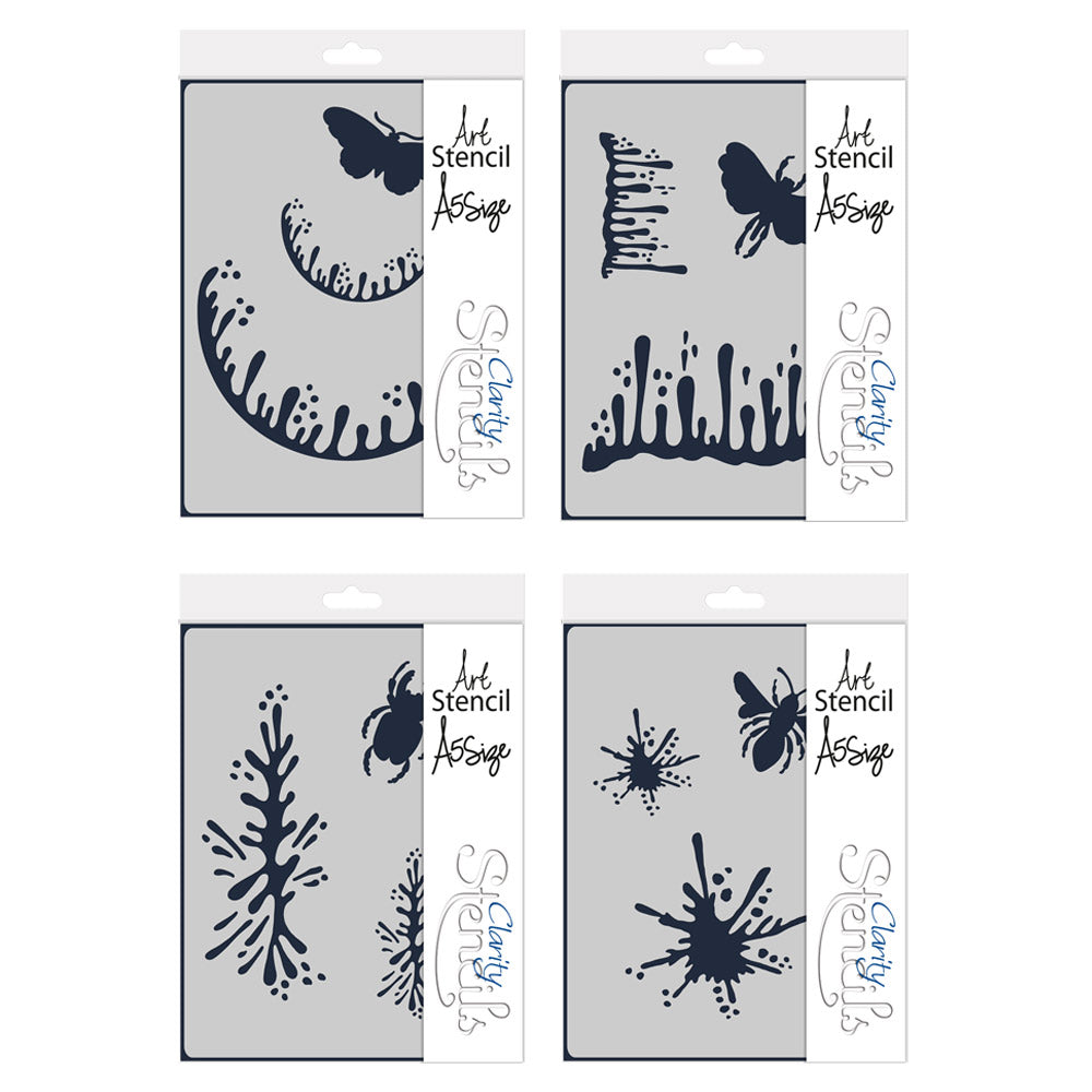 Cherry's Funky Bugs A5 Stencil Collection