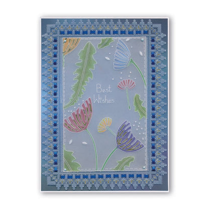 Abstract Dandelions A6 Groovi Plate Set