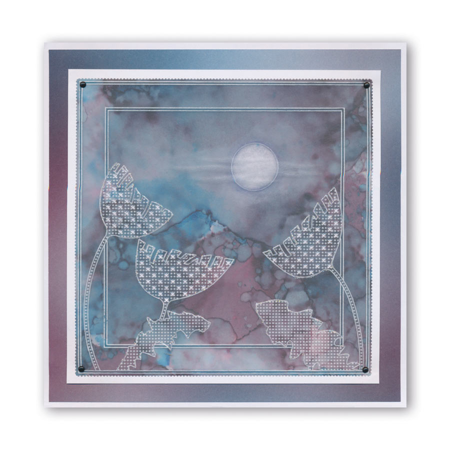 Abstract Dandelions & Leaves A6 Groovi Plate