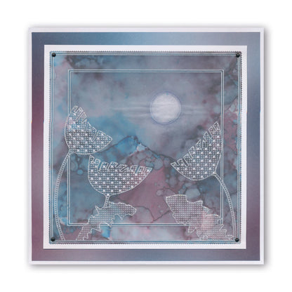 Abstract Dandelions & Leaves A6 Groovi Plate