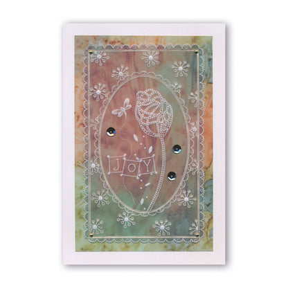 Abstract Dandelions & Seed Heads A6 Groovi Plate