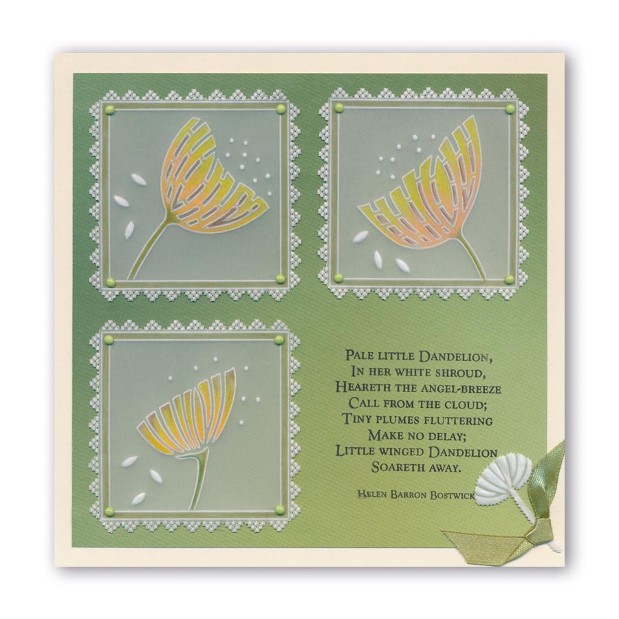 Abstract Dandelions & Leaves A6 Groovi Plate