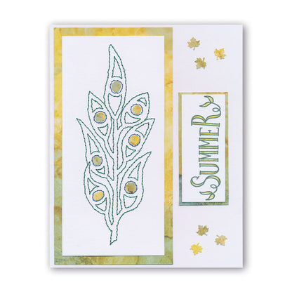 Funky Leaves 7" x 7" Stencil