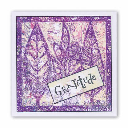 Funky Leaves 7" x 7" Stencil