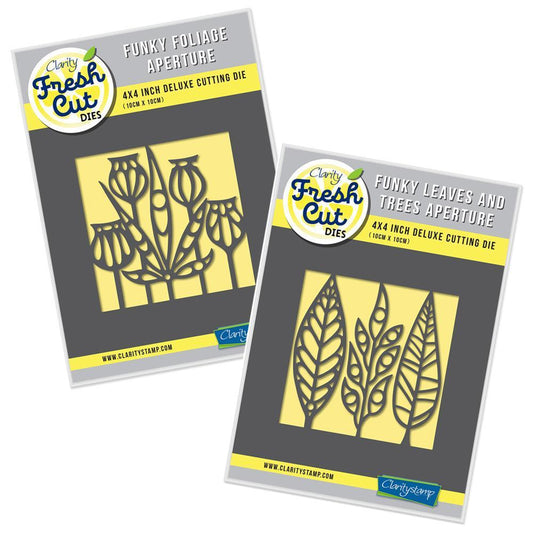 Funky Foliage, Leaves & Trees Aperture Set Clarity Fresh Cut Dies