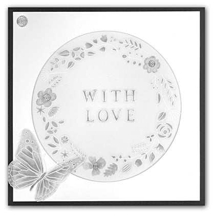 Butterfly Wreath A5 Square Groovi Plate