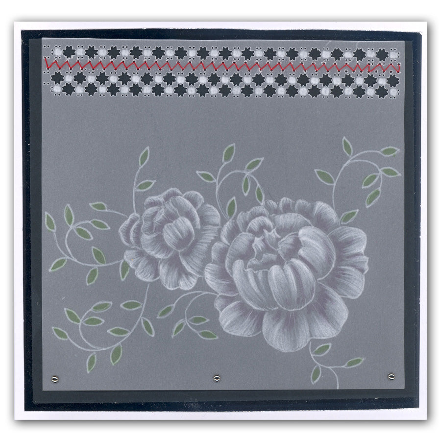Sprig Background A5 Square Groovi Plate
