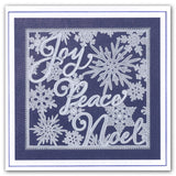 Snowflakes & Christmas Words A5 Square Groovi Plate Set