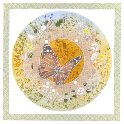 Butterfly Wreath A5 Square Groovi Plate
