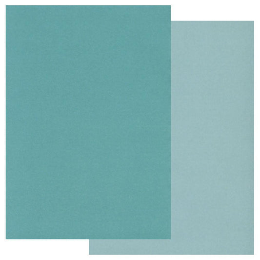 Teal x10 Groovi Two Tone Parchment Paper A5