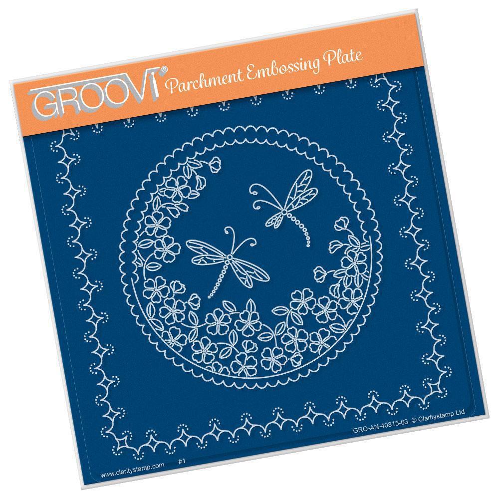Linda's Dragonflies A5 Square Groovi Plate