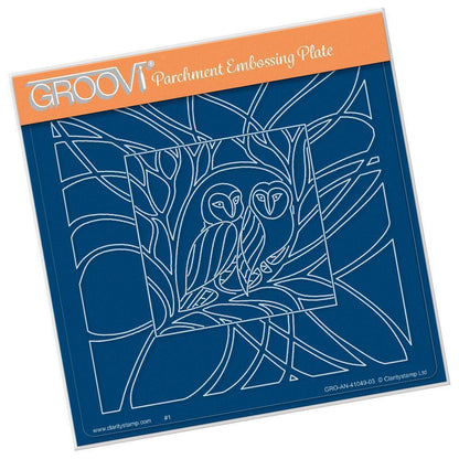 Woodland Owls A5 Square Groovi Plate