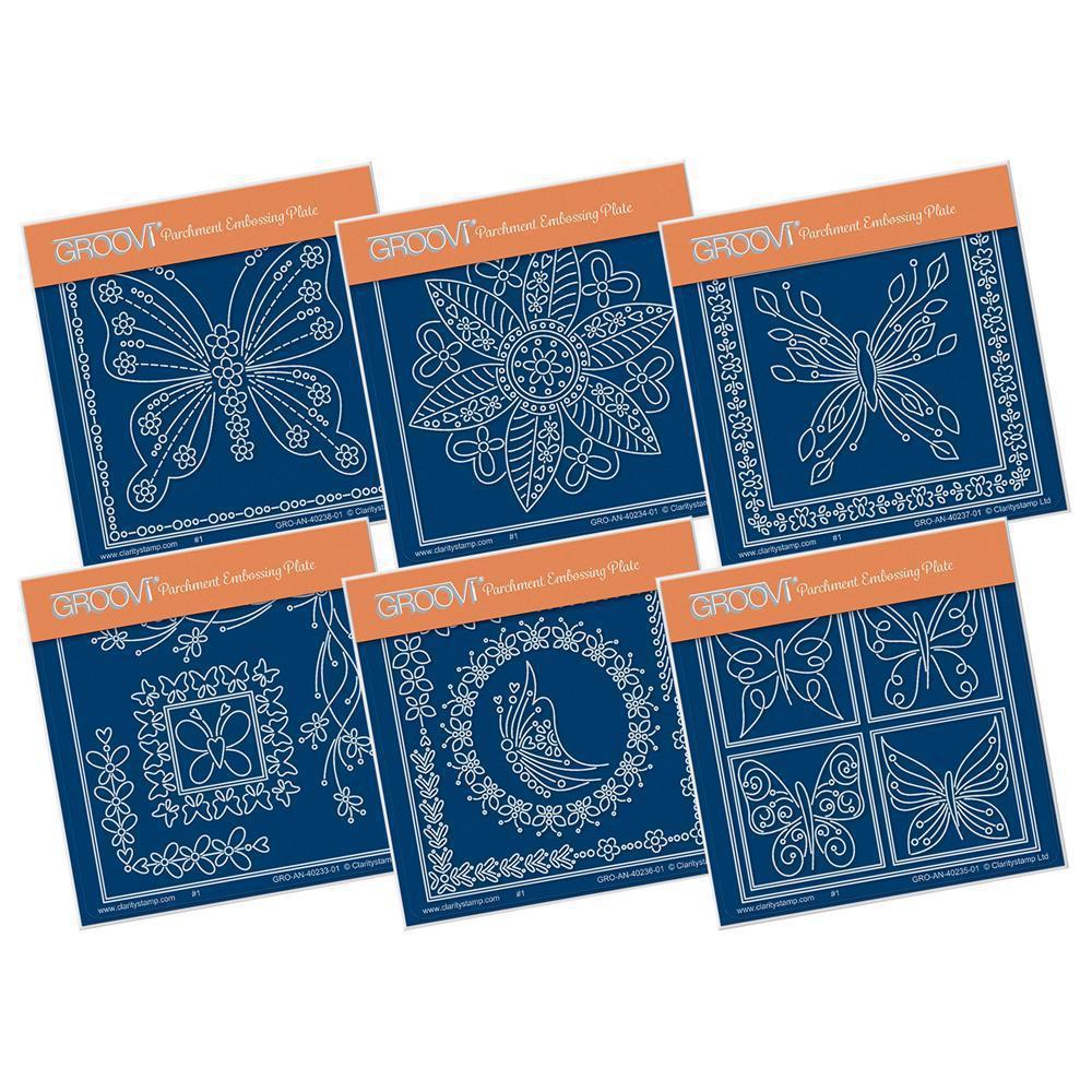 Tina's Butterfly Petites Collection A6 Square Groovi Baby Plate Set