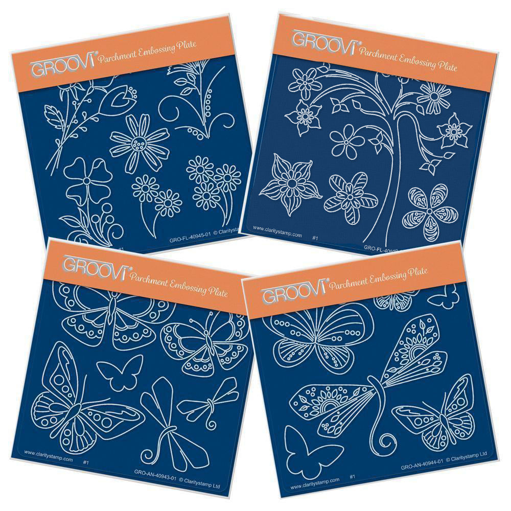 Baby Tina's Fun Collection A6 Square Groovi Plate Set