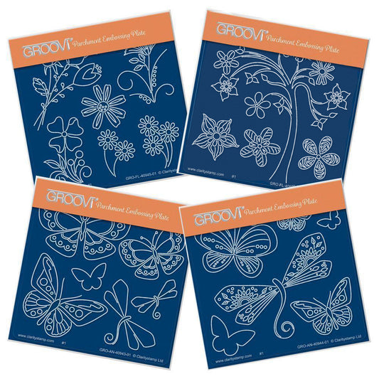 Baby Tina's Fun Collection A6 Square Groovi Plate Set