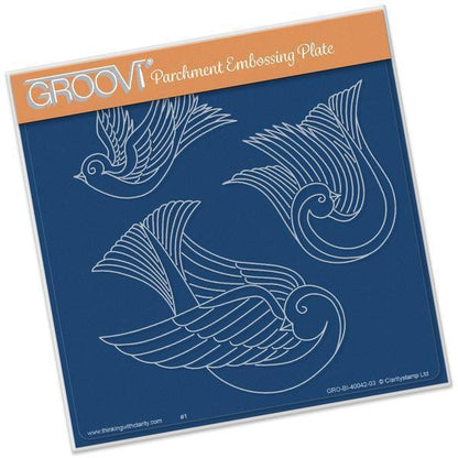 CLEARANCE Doves A5 Square Groovi Plate