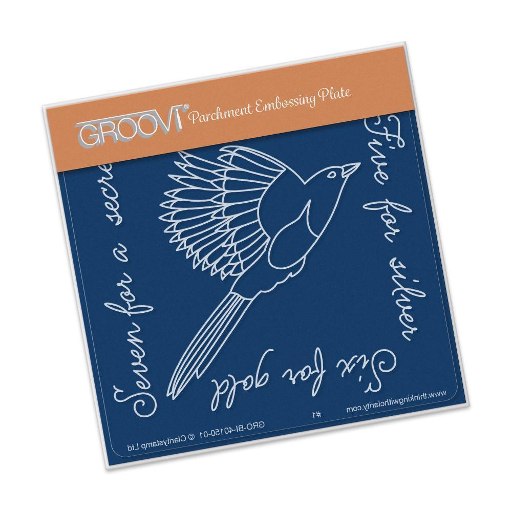 Magpie 2 - Five for Silver A6 Square Groovi Baby Plate