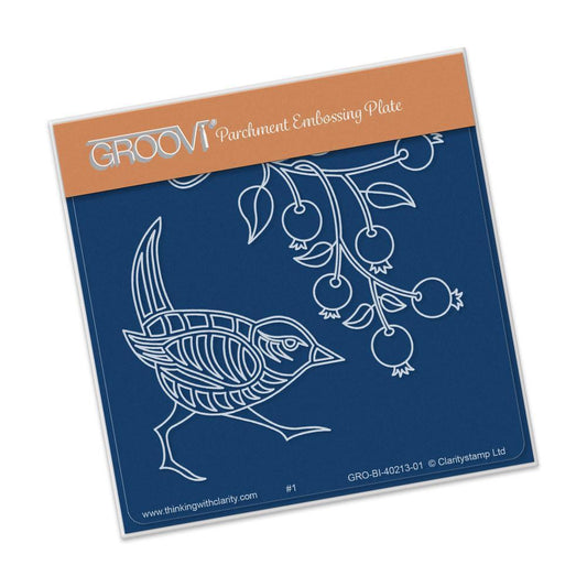 Wren & Rose Hip A6 Square Groovi Baby Plate