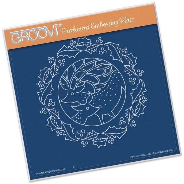 Deer Round A5 Square Groovi Plate